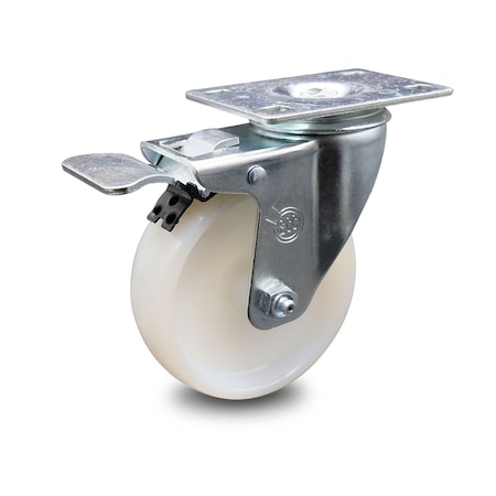 Service Caster 4 Inch Nylon Wheel Swivel Top Plate Caster with Total Lock Brake SCC-TTL20S414-NYS